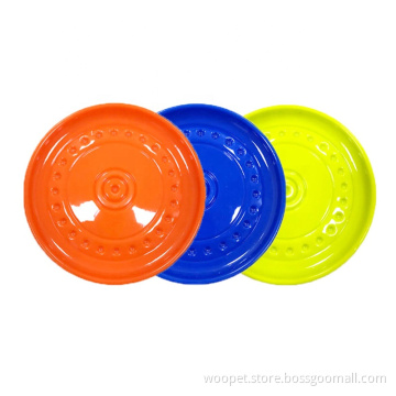 Pet Dog Training Frisbeed Flying Disc Fetch Fun Soft Flying Disc Dog Toy